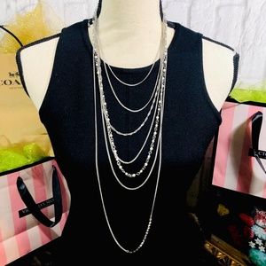 Vintage Silver 7-Strand Pearl Choker Necklace